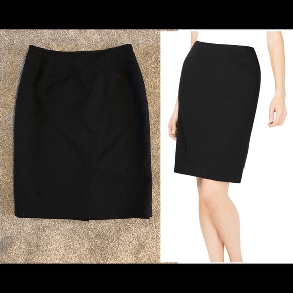 Kasper Pencil Straight Skirt Size 8 Official Classic Black - Picture 1 of 8